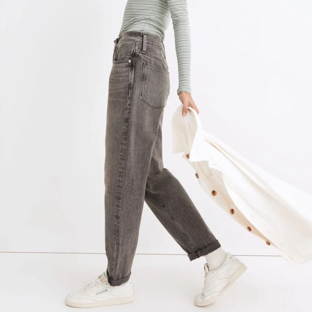 Madewell The Slouchy Boy Jean in Glennbay Wash Grey Women’s Gray Denim